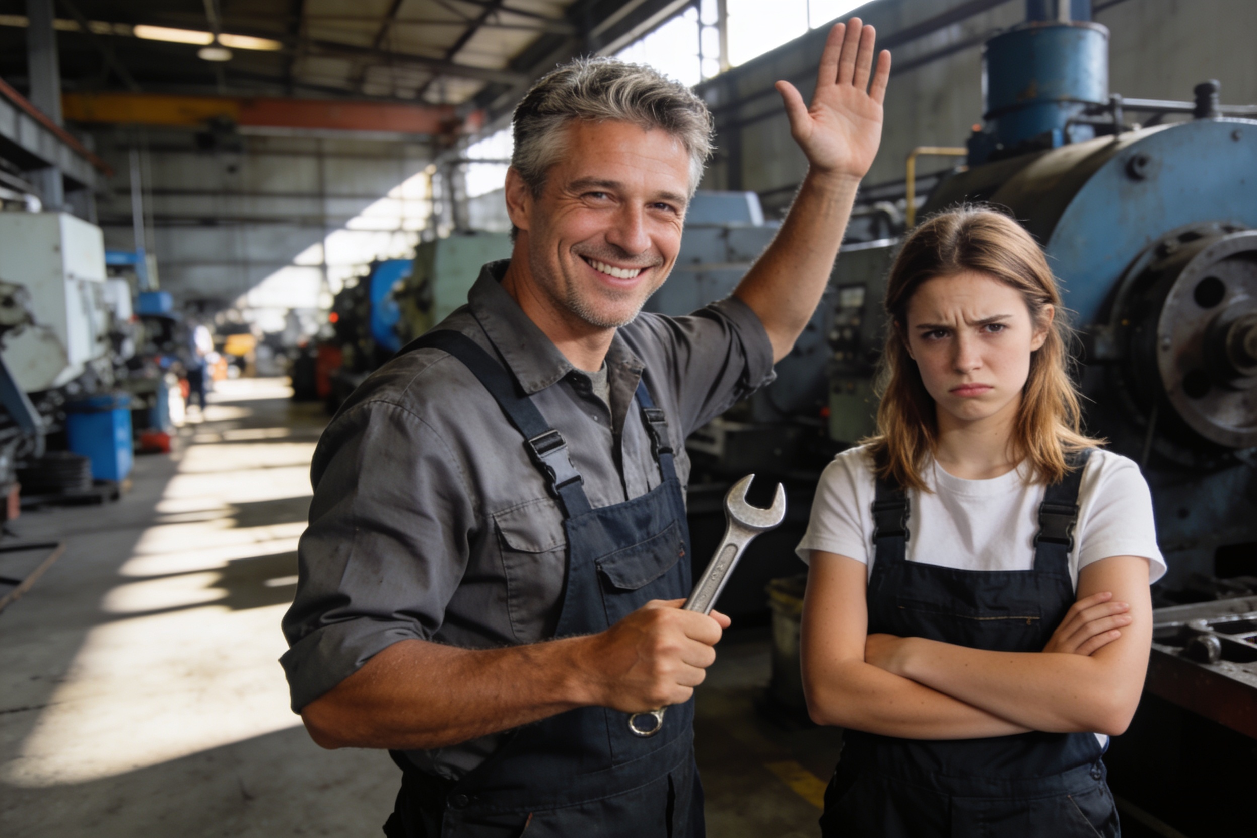 men versus women in a factory