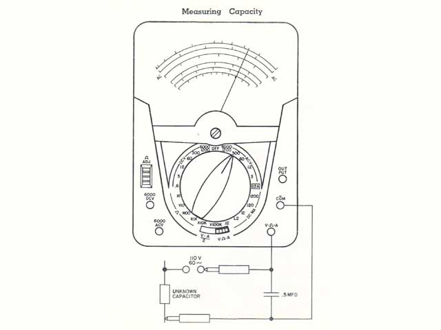 how to measure capacitor with meter